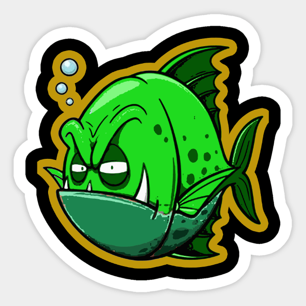 piranha Sticker by ant red